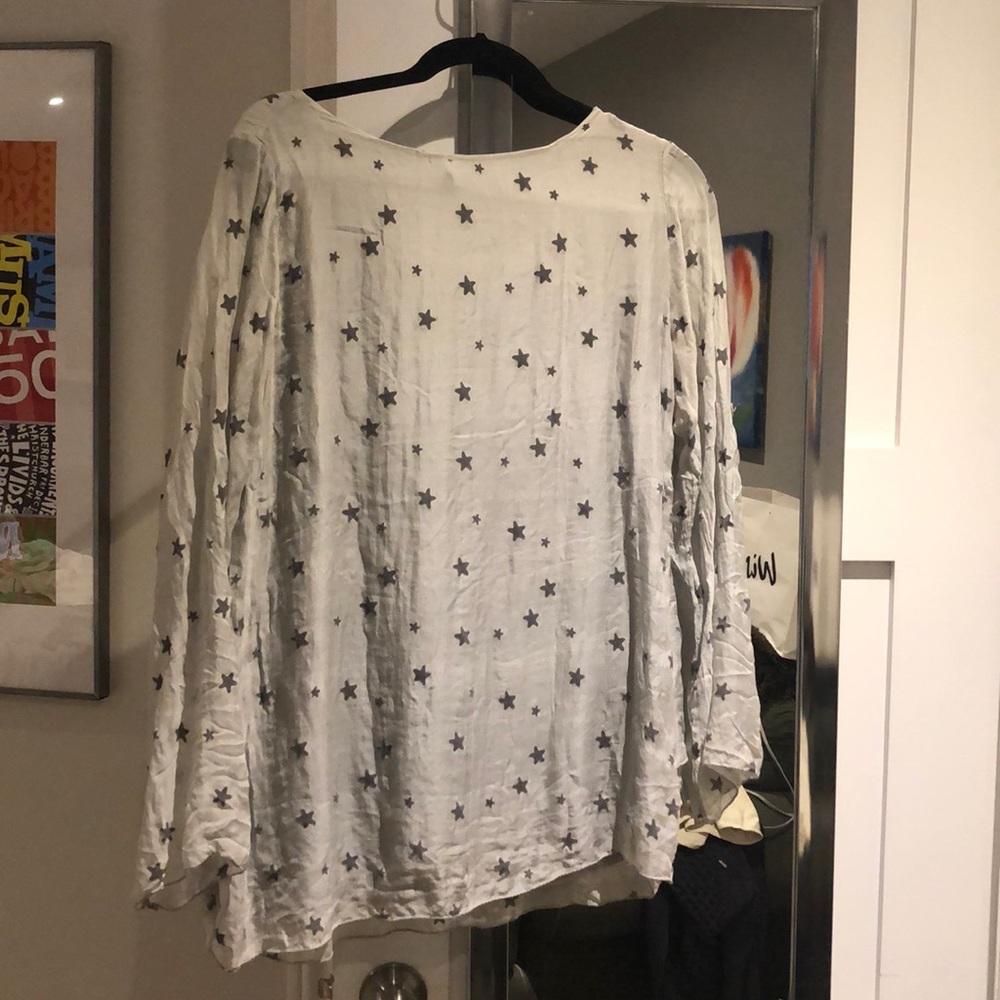 Partially sheer pullover blouse - Picture 4 of 5
